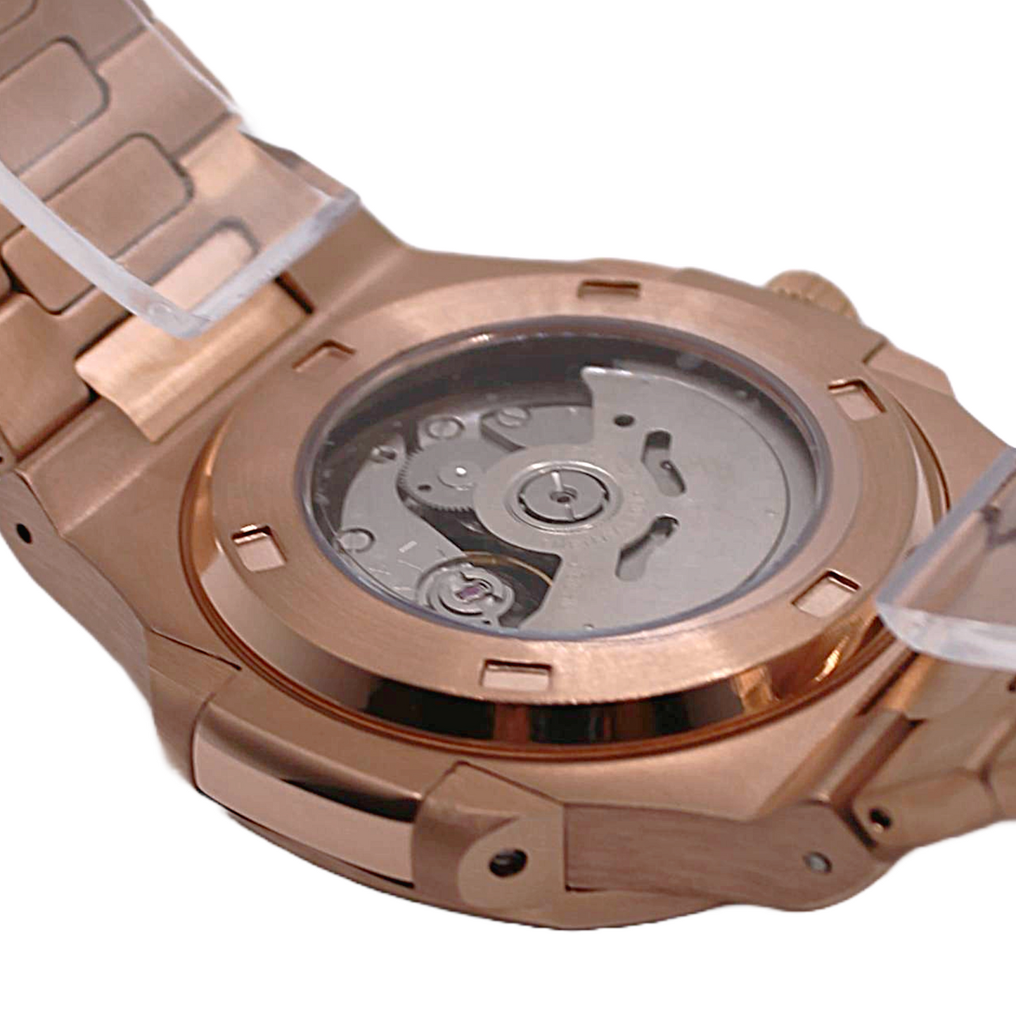 NAUTIKO - ROSE GOLD GREEN OPEN HEART