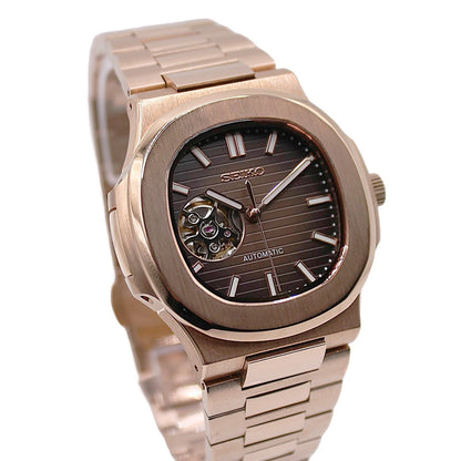 NAUTIKO - ROSE GOLD CHOCOLATE OPEN HEART