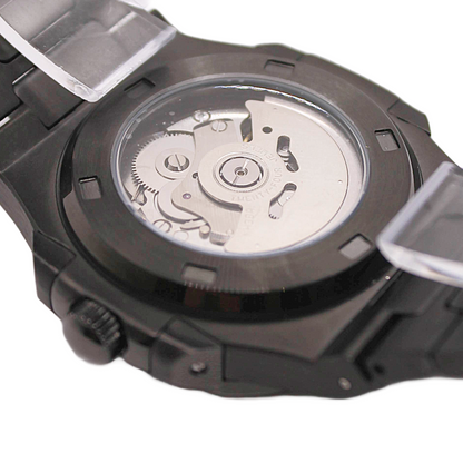 NAUTIKO - BLACK TIFFANY OPEN HEART